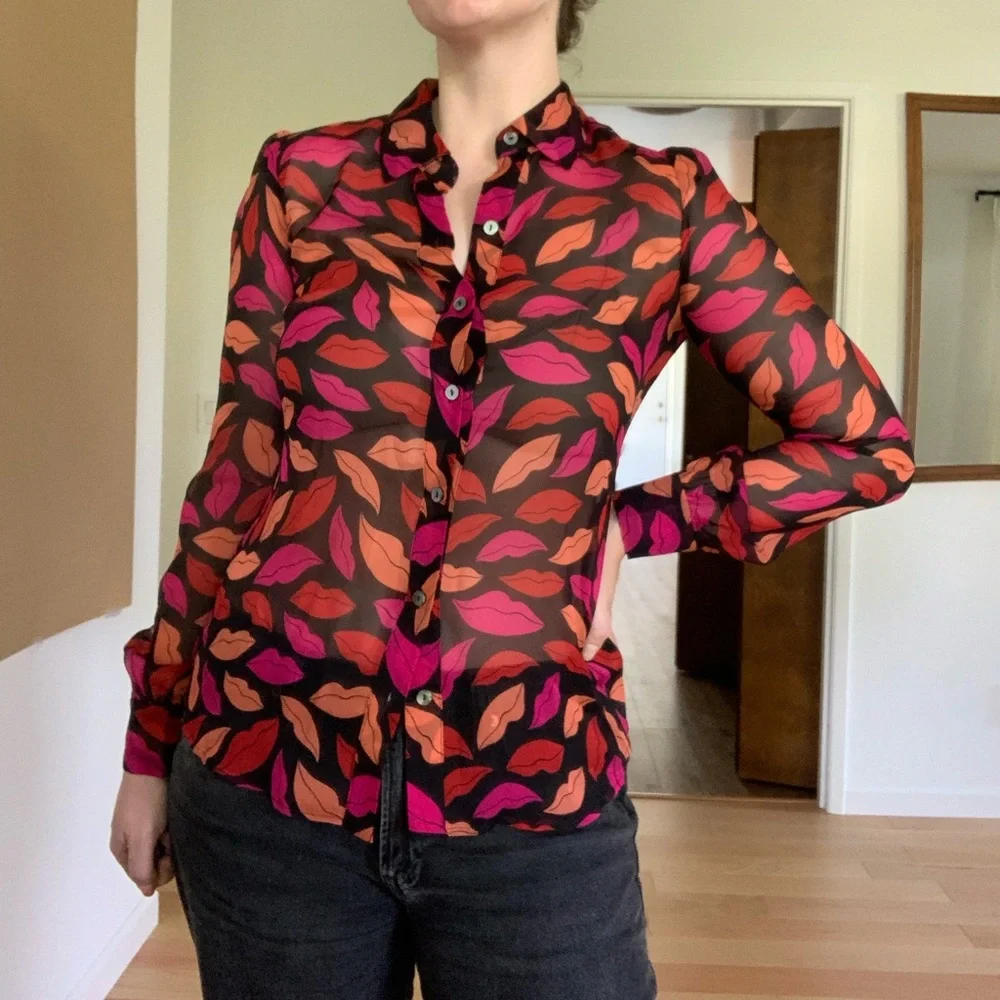 Diane Von Furstenberg | Tops | Diane Von Furstenberg Silk Sheer
